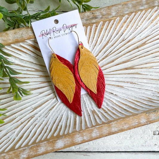 KC Double Feather Earrings