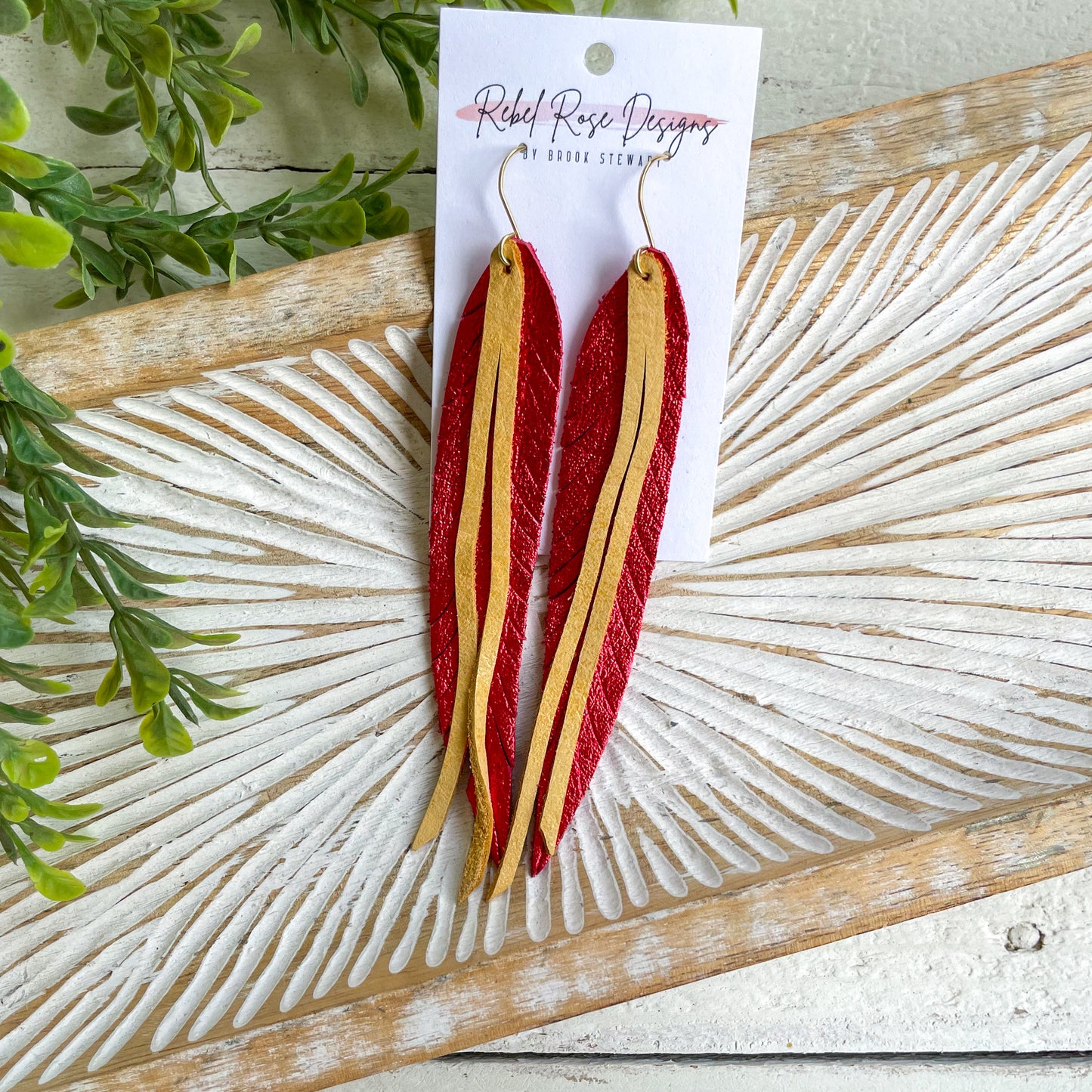 KC Skinny Feather Earrings