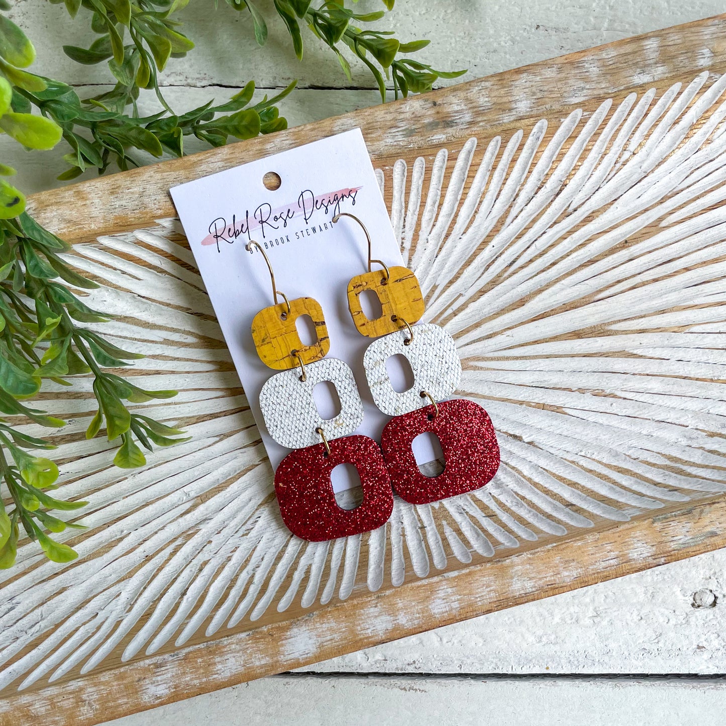 KC Retro Square Earrings