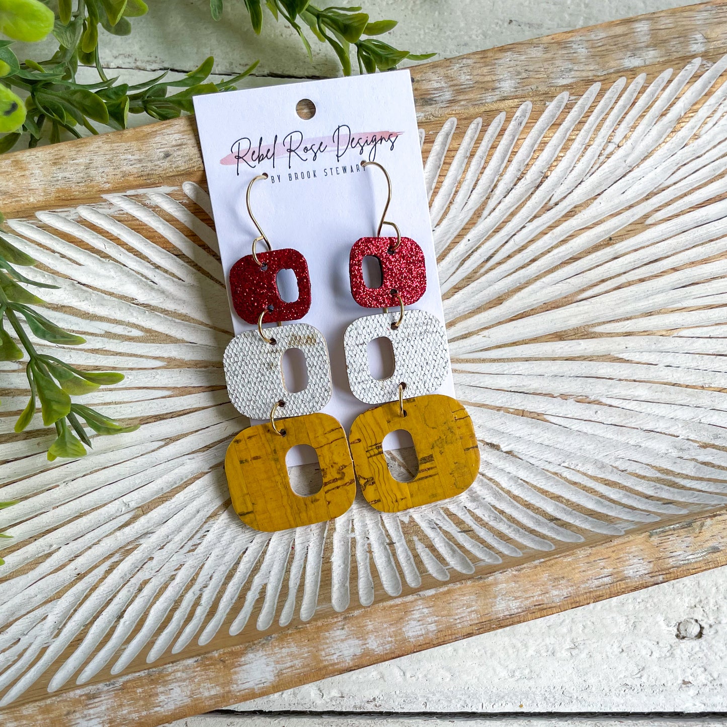 KC Retro Square Earrings