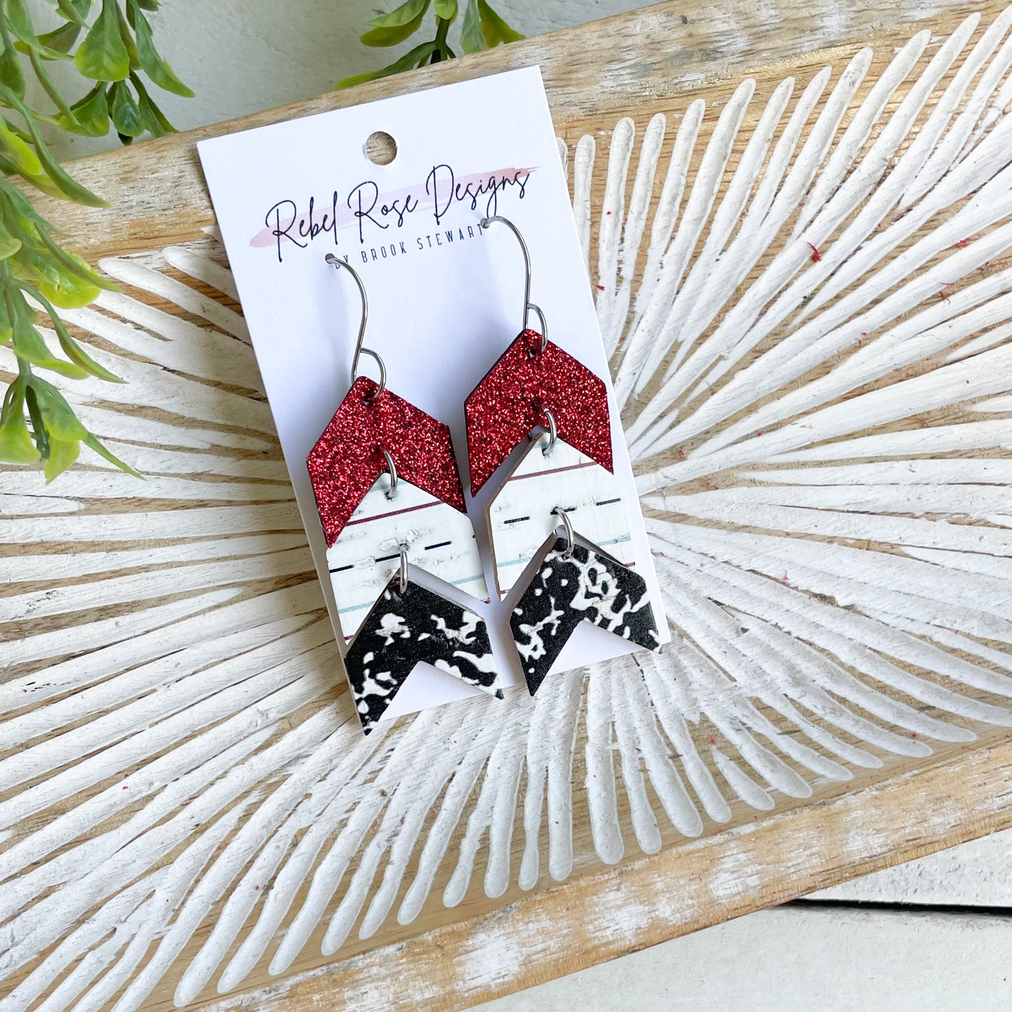 Chevron Notebook Earring