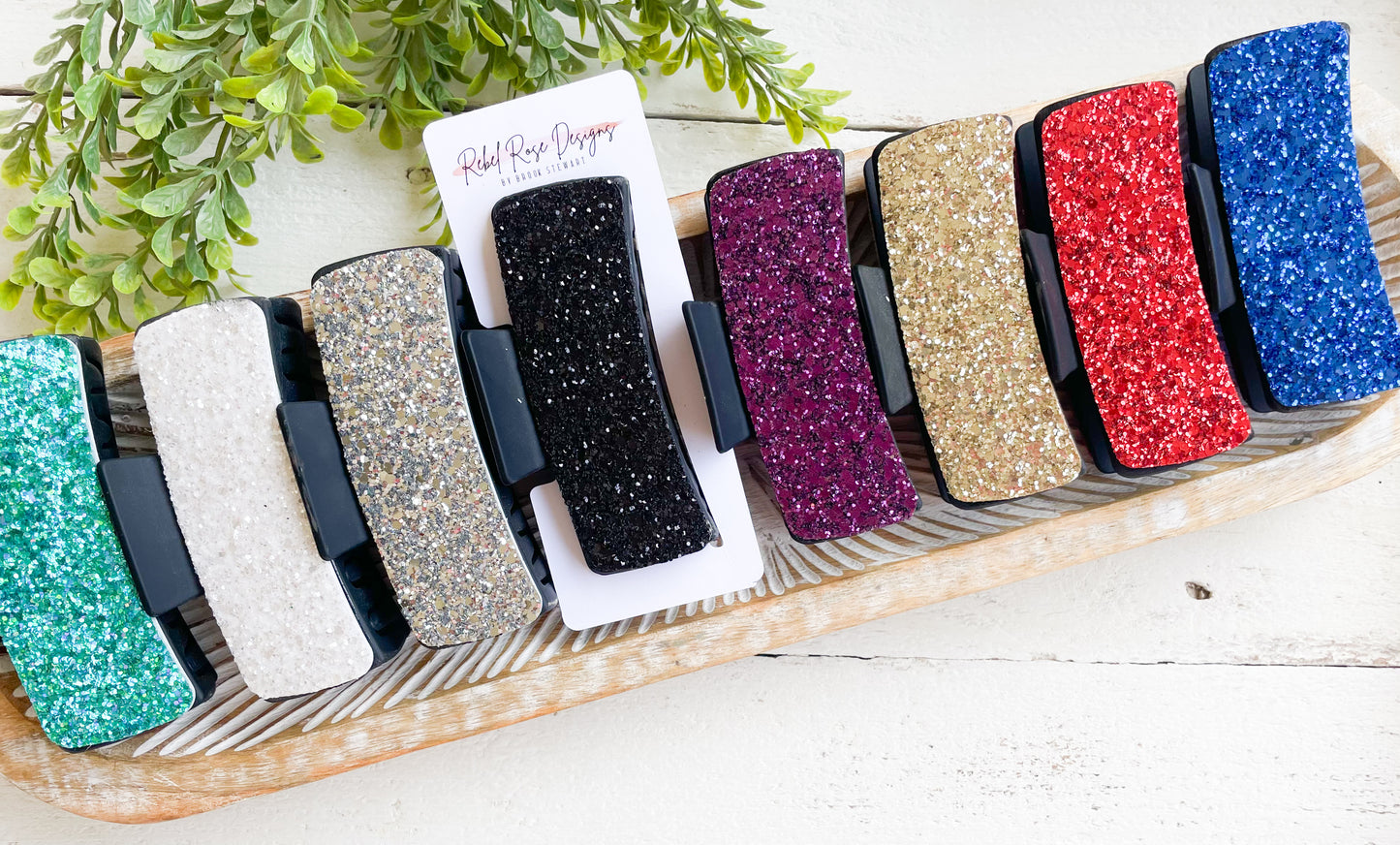 Large Chunky Glitter Claw Clips