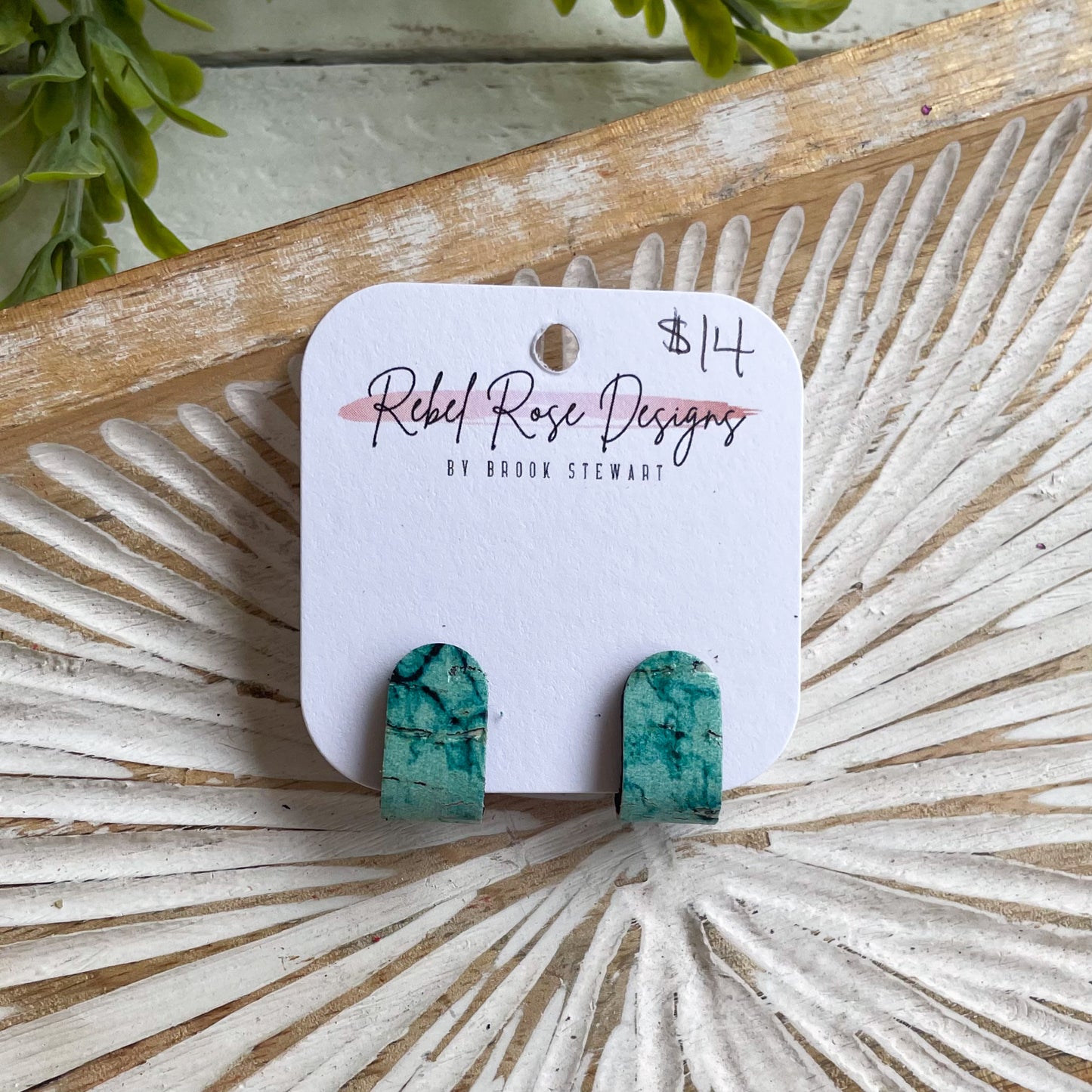 Ear Huggers - Turquoise Cork