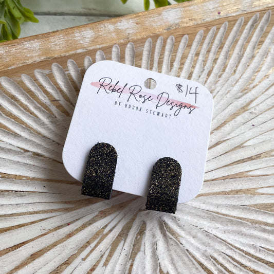 Ear Huggers - Gold Shimmer on Black