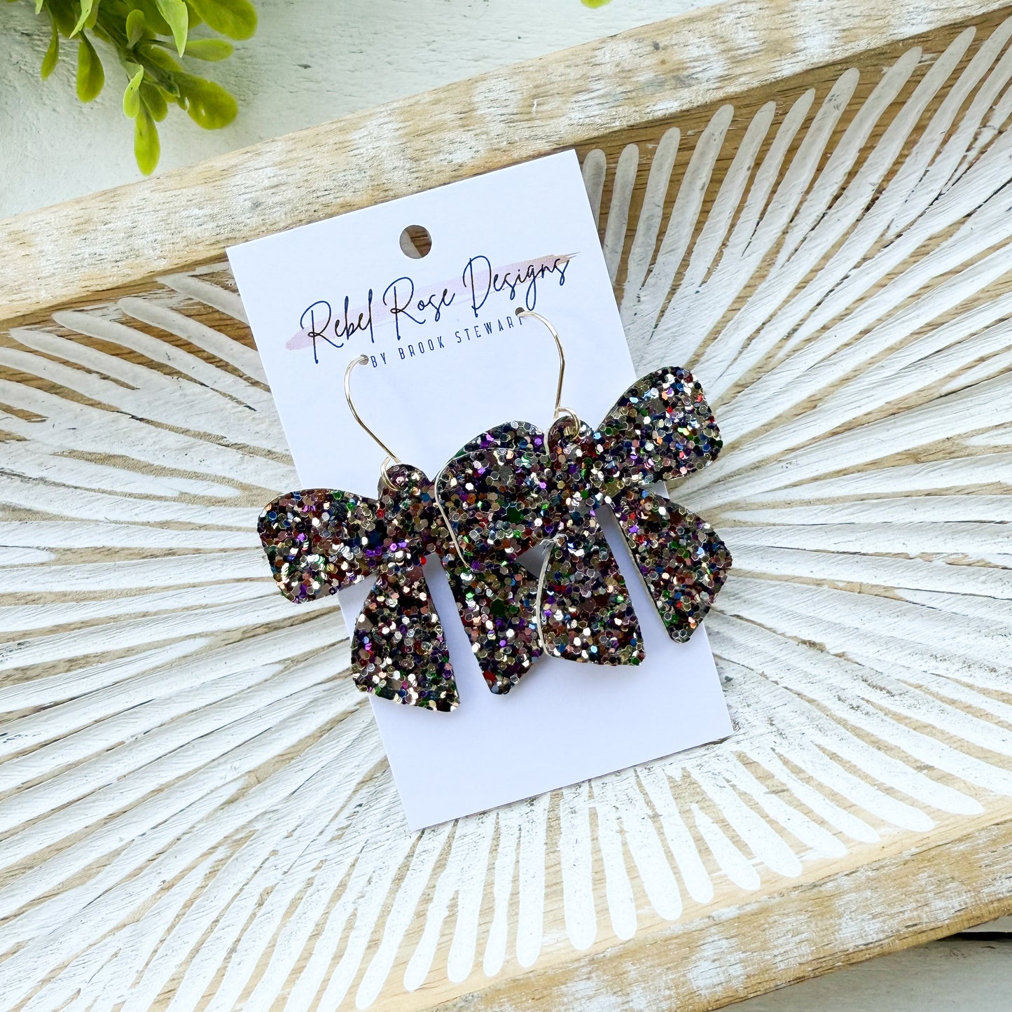 Fancy Glitter Bows (Multiple Colors)