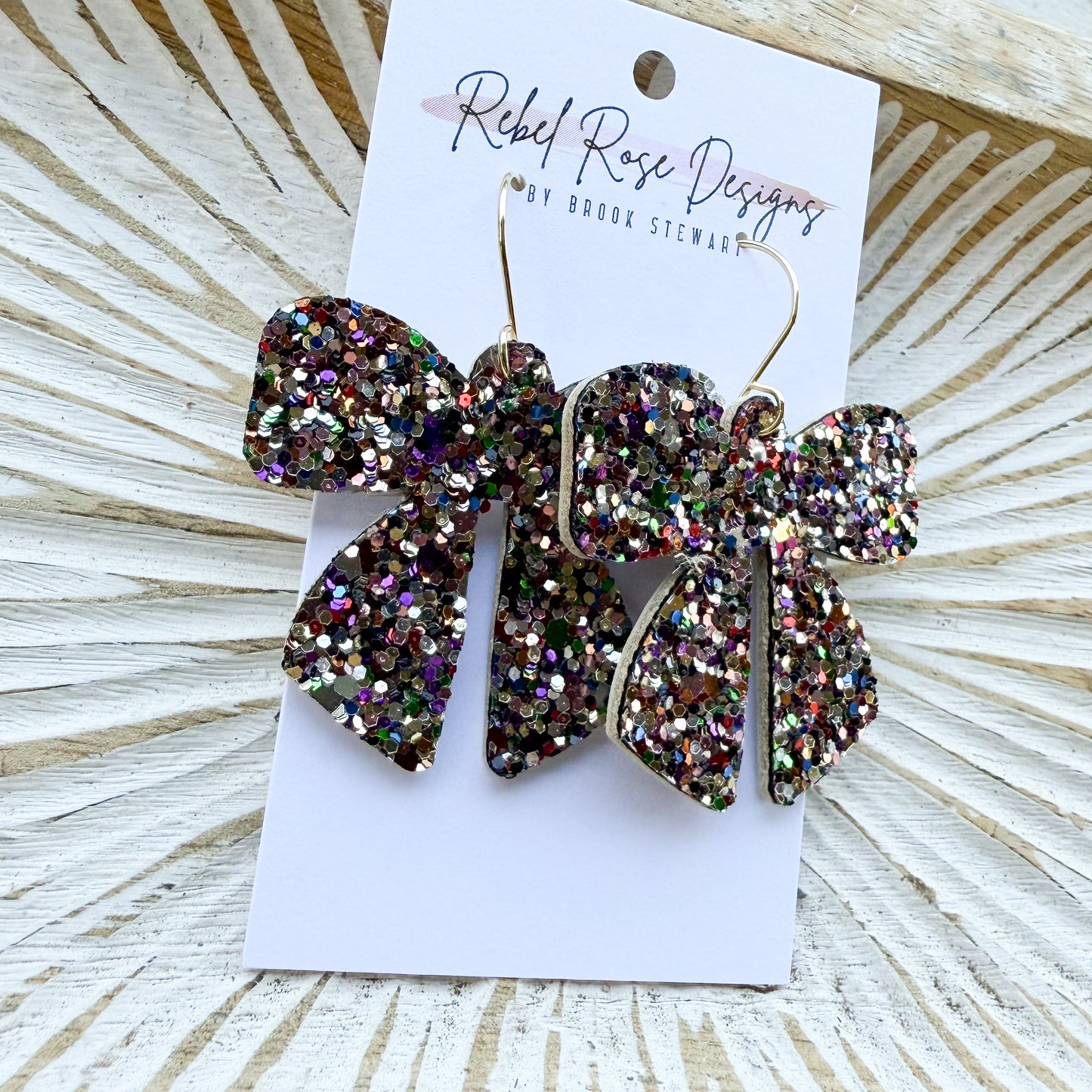 Fancy Glitter Bows (Multiple Colors)