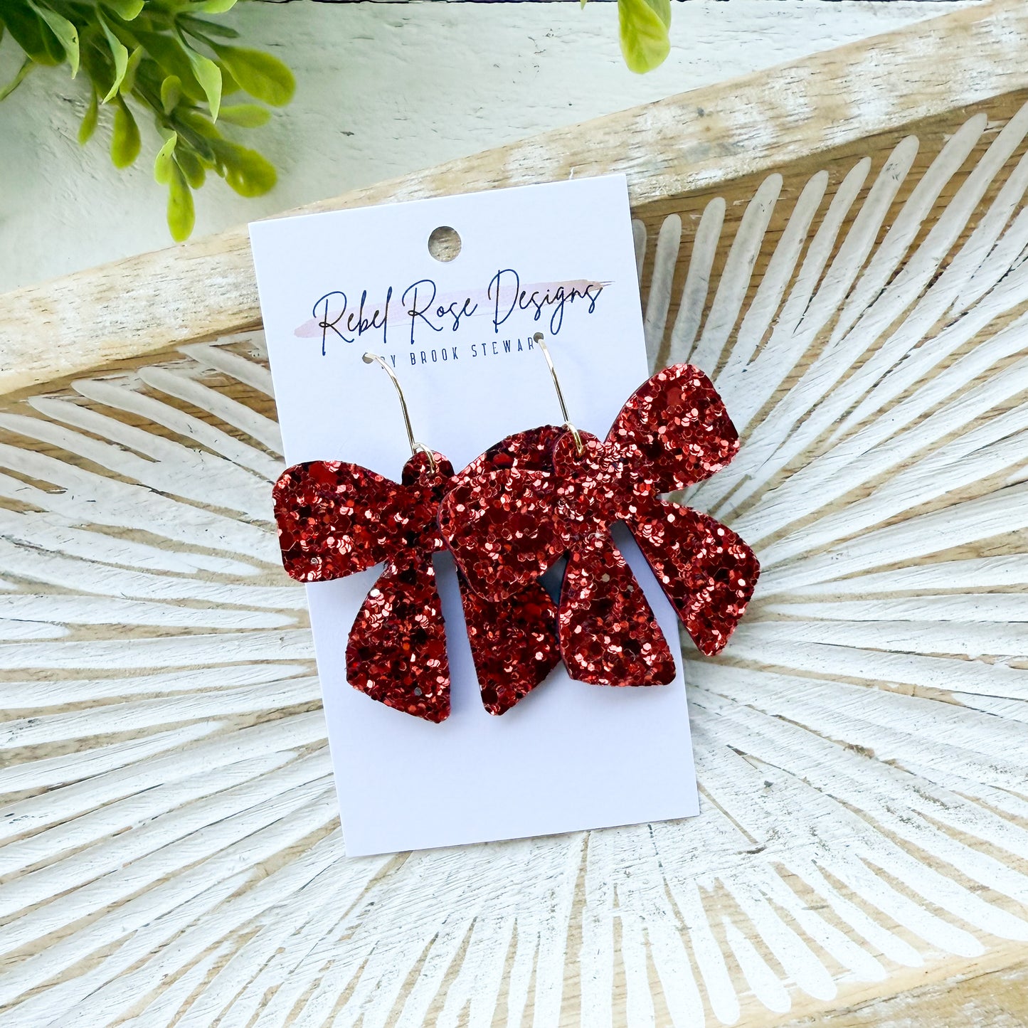 Fancy Glitter Bows (Multiple Colors)